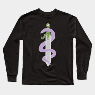 Sword and Snake (Genderqueer Colors) Long Sleeve T-Shirt